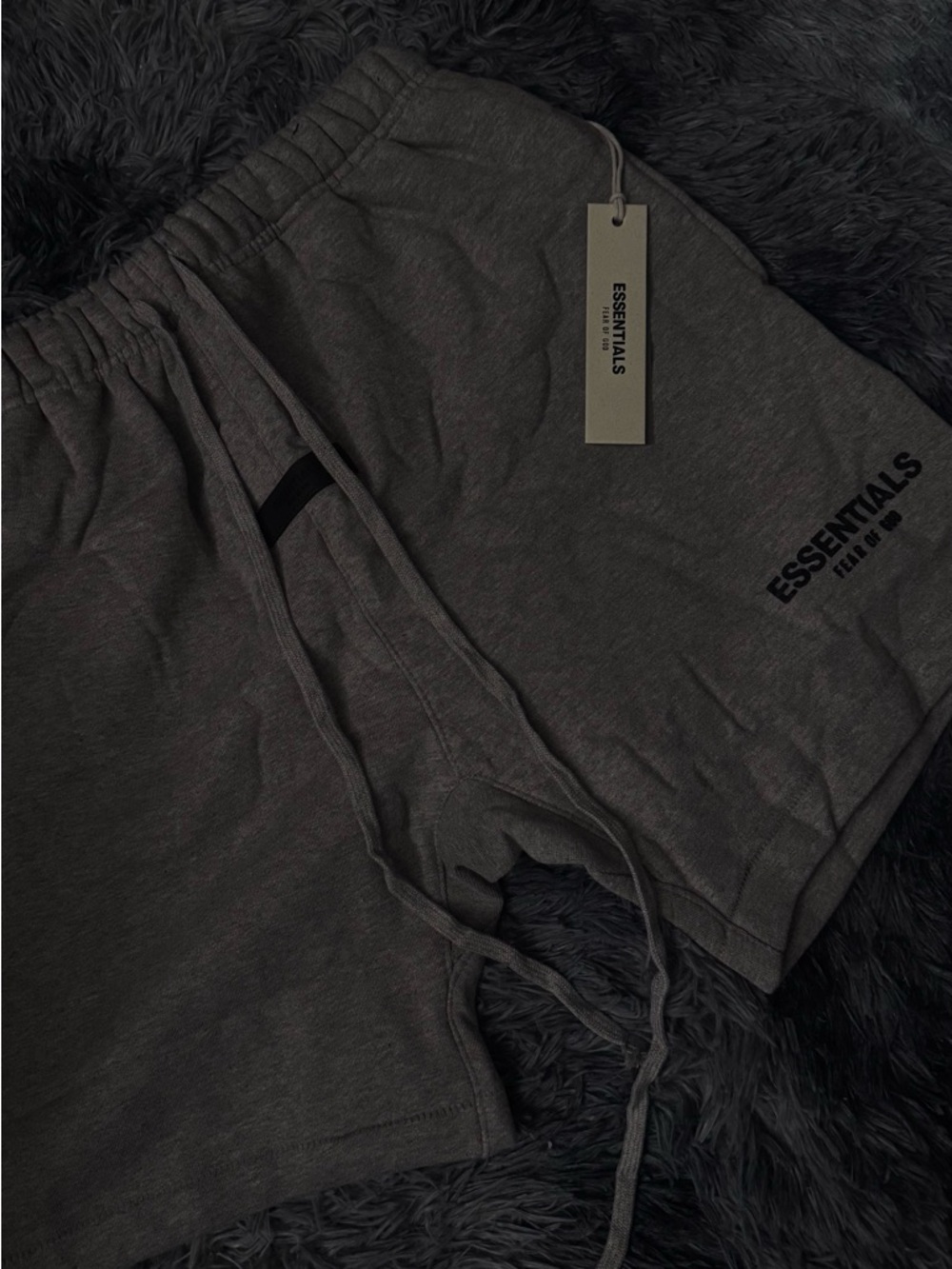 ESSENTIALS Fear of God Dark Oatmeal Lounge Shorts